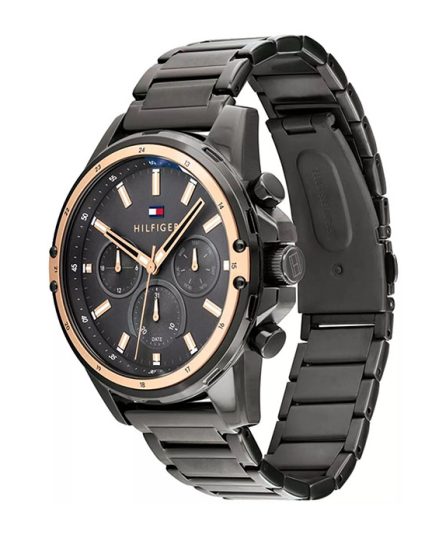 Tommy Hilfiger Mason Black Steel Black Dial 45mm Men's Watch 1791790