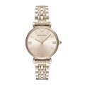 Emporio Armani Gianni T-Bar Rose Gold Steel Rose Gold Dial 32mm Women's Watch AR11059