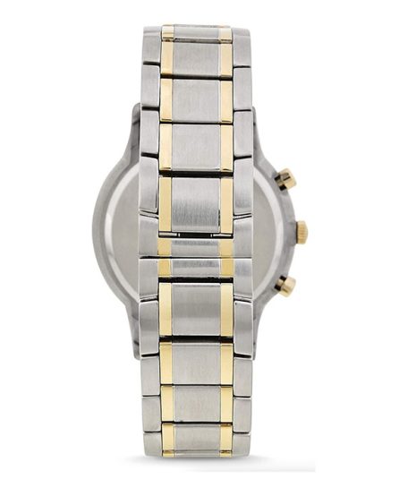 Emporio Armani Renato Silver/Gold Steel White Dial 43mm Men's Watch AR11076