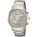 Emporio Armani Renato Silver/Gold Steel White Dial 43mm Men's Watch AR11076