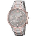 Emporio Armani Renato Silver/Rose Gold Steel White Dial 43mm Men's Watch AR11077