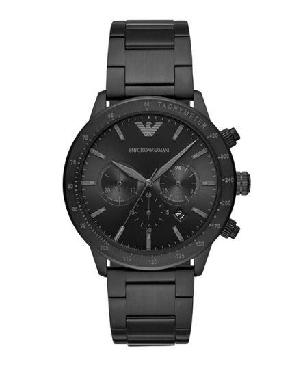 Emporio Armani Mario Black Stainless Steel Black Dial 42mm Men's Watch AR11242