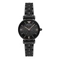 Emporio Armani Gianni T-bar Black Steel Black Dial 32mm Women's Watch AR11245