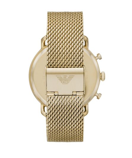 Emporio Armani Aviator Gold Steel White Dial 43mm Men's Watch AR11315