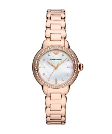 Emporio Armani Mia Rose Gold Steel Mother of Pearl Dial 32mm Women's Watch AR11523