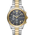 Emporio Armani Paolo Silver/Gold Steel gray dial 43mm Men's watch AR11527