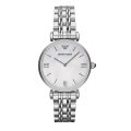 Emporio Armani Gianni T-Bar Silver steel pearl dial 32mm Women's Watch AR1682