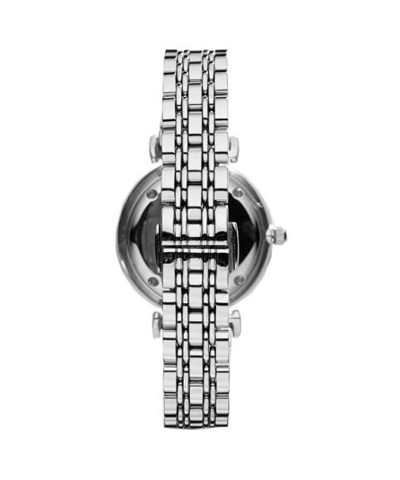 Emporio Armani Gianni T-Bar Silver steel pearl dial 32mm Women's Watch AR1682