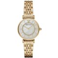 Emporio Armani Gianni T-Bar Gold Steel Mother of Pearl Dial 32mm Women's Watch AR1907