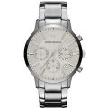 Emporio Armani Renato Silver Steel White Dial 43mm Men's Watch AR2458