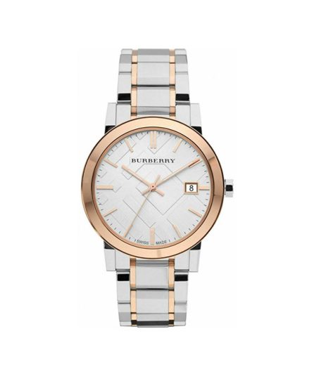 Burberry The City Silver/Rose Gold Steel White Dial 40mm Unisex Watch BU9006