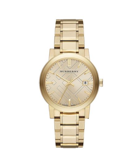 Burberry The City Gold Steel Gold Dial 38mm Women's Watch BU9033