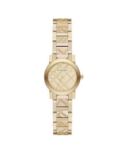 Burberry The City Gold Steel Gold Dial 26mm Women's Watch BU9234