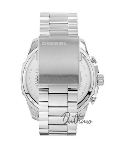 Diesel Mega Mega Chief Silver Steel Blue Dial 51mm Men's Watch DZ4465