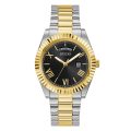 Guess Connoisseur Connoisseur Silver/Gold Steel Black Dial 42mm Men's Watch GW0265G5