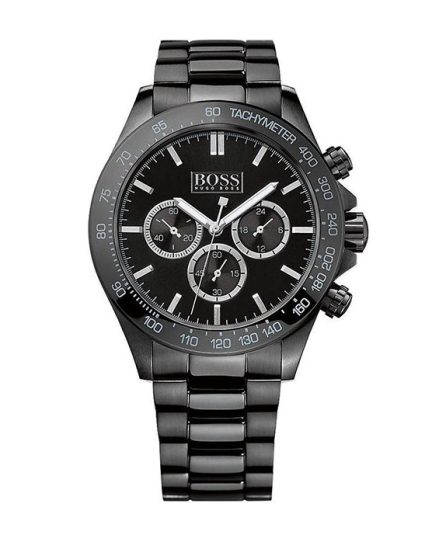 Hugo Boss Icon Black Steel black dial 44mm Men's watch 1512961