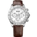 Hugo Boss Ikon Brown Leather white dial 42mm Men's watch 1513175