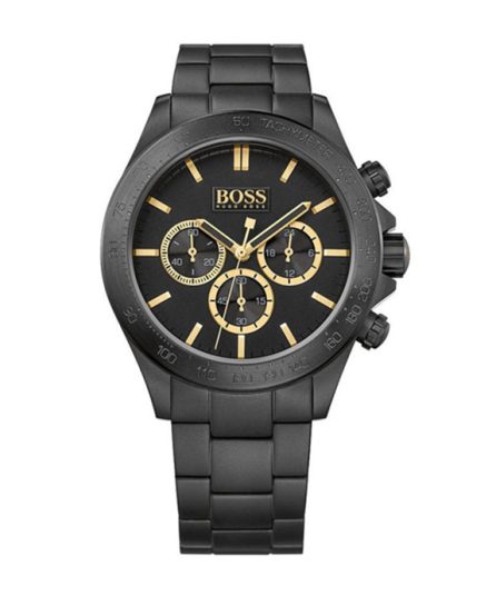 Hugo Boss Ikon Black Steel black dial 44mm Men's watch 1513278