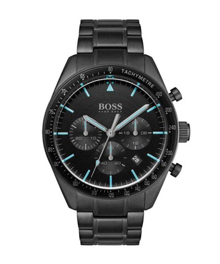 Hugo Boss Trophy Black Steel Black Dial 44mm Men's Watch 1513675