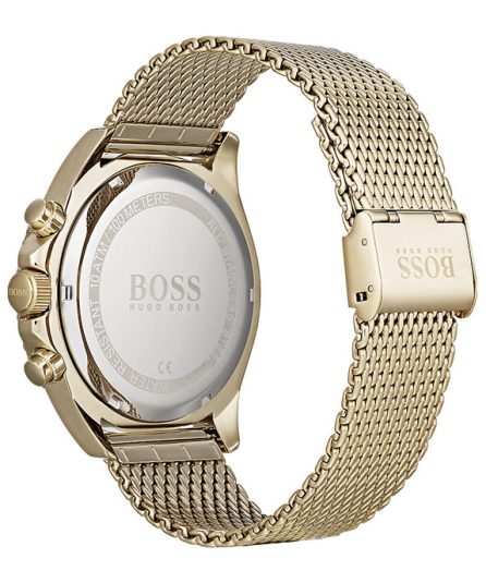 Hugo Boss Ocean Edition Gold Steel Black Dial 44mm Men's Watch 1513703