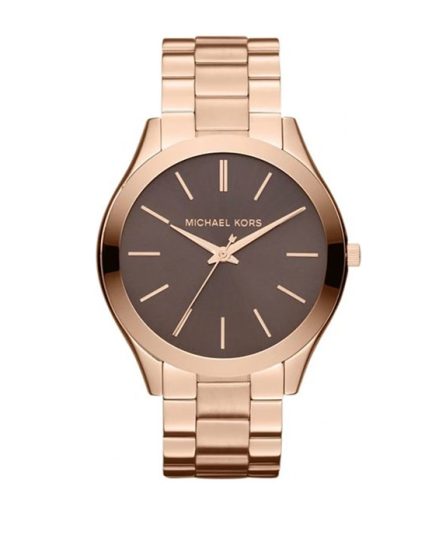 Michael Kors Runway Rose Gold Steel Brown Dial 41mm Women's Watch MK31831