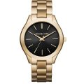 Michael Kors Runway Gold Steel Black Dial 42mm Unisex Watch MK3478