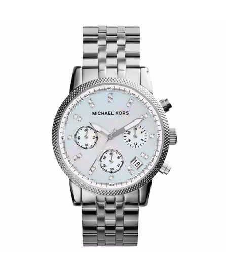 Michael Kors Ritz Silver Steel mother of pearl dial 38mm Women's watch MK5020