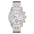 Michael Kors Ritz Silver/Gold Steel pearl dial 38mm Women's watch MK5057