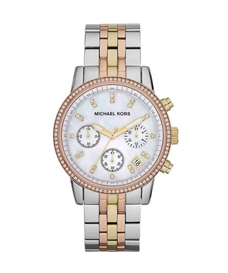 Michael Kors Ritz Multicolor Steel Mother of Pearl Dial 38mm Women's Watch MK5650