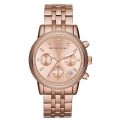 Michael Kors Ritz Rose Gold Steel Rose Gold Dial 38mm Women's Watch MK6077