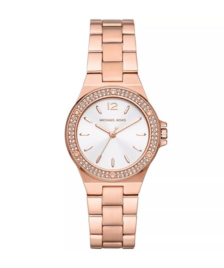 Michael Kors Lennox Rose Gold Steel White Dial 38mm Women's Watch MK7279