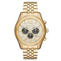 Michael Kors Lexington Gold Steel Gold Dial 38mm Unisex Watch MK8494