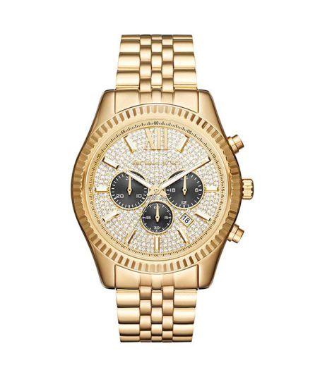 Michael Kors Lexington Gold Steel Gold Dial 38mm Unisex Watch MK8494