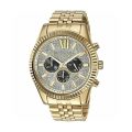 Michael Kors Lexington Gold Steel Gold Dial 38mm Unisex Watch MK8494