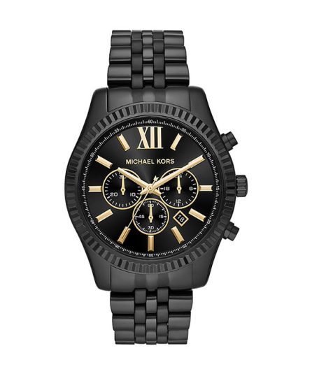 Michael Kors Lexington Black Steel Black Dial 44mm Men's Watch MK8603