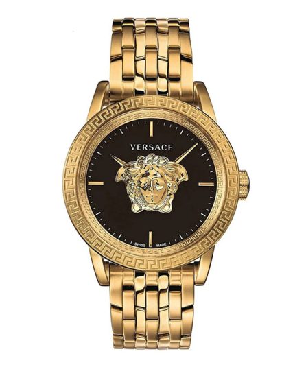 Versace Palazzo Empire Gold Steel Black Dial 45mm Men's Watch VERD00818