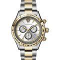 Versace Chrono Chrono Classic Silver/Gold Steel White Dial 44mm Men's Watch VEV700519