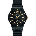 Versace Greca Greca Logo Black Steel black dial 38mm Men's Watch VEVI00620