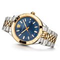 Versace Hellenyium Hellenyium Silver/Gold Steel Blue Dial 42mm Men's Watch VEVK00520