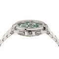 Versace Greca Greca Logo Silver Steel Green Dial 42mm Men's Watch VEZ900121