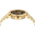 Versace Greca Greca Logo Gold Steel Black Dial 42mm Men's Watch VEZ900421